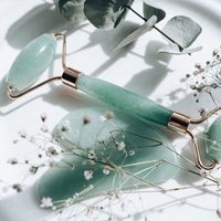 Celluvac Jade Crystal Facial Roller & Gua Sha Set